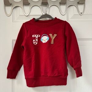 ☃️ Little Sleepies Red Joyful Kids Holiday Sweatshirt Size 2T